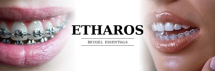 Mond met slotjes en mond met aligner naast Etharos Beugel Essentials